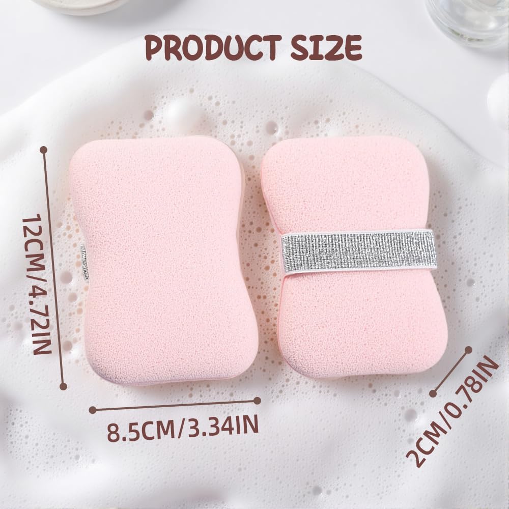 Bath Soap Sponge with Soap Bag, Soap Pocket Sponge (Yellow Pink Set) | 2026 New Portable Bath Sponge with Strap for Daily Shower Use, Body Cleansing Sponge, soap scrubber pouch - Image 5