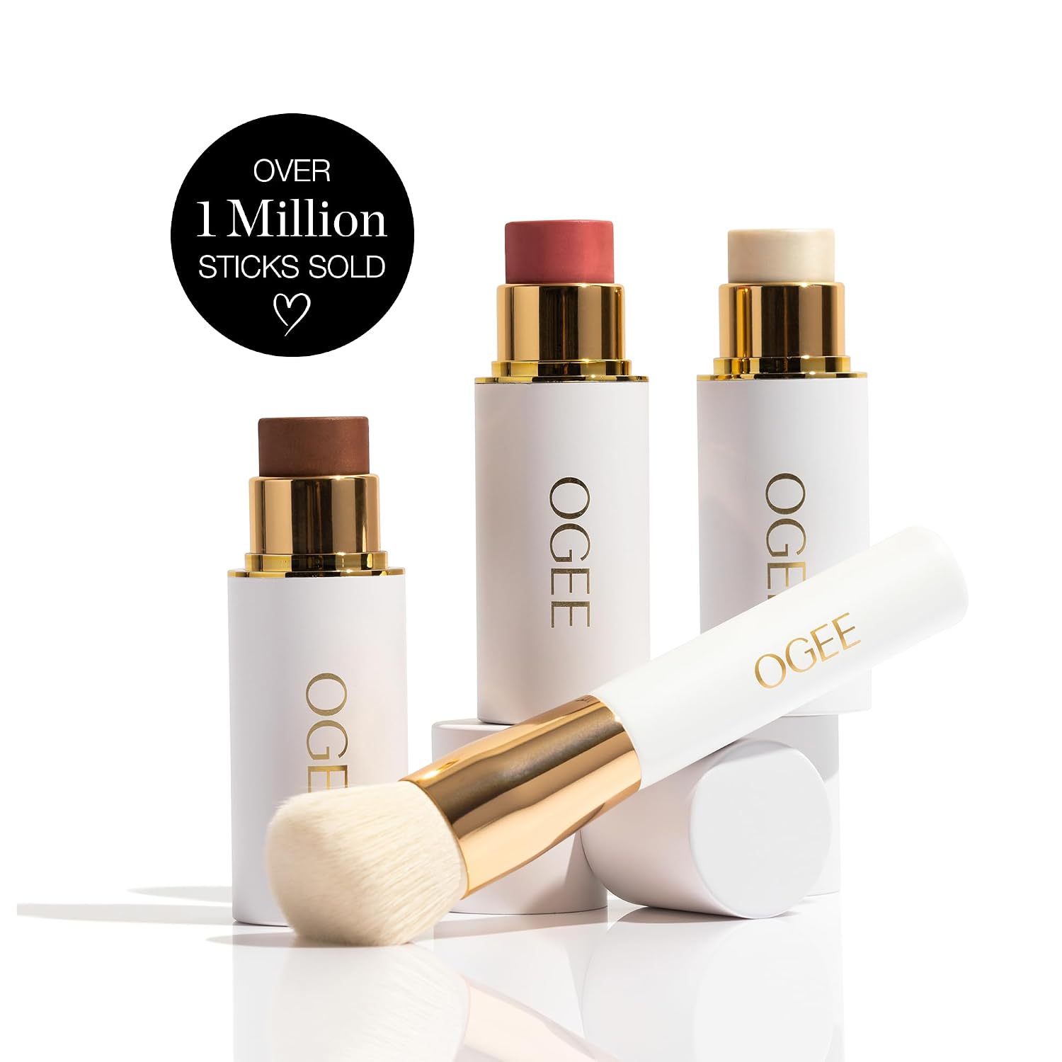 Ogee Face Stick Trio, Golden Contour Stick Makeup Collection, Blush Stick | Certified Organic Bronzer, and Highlighter Stick for a Flawless Look - Image 9