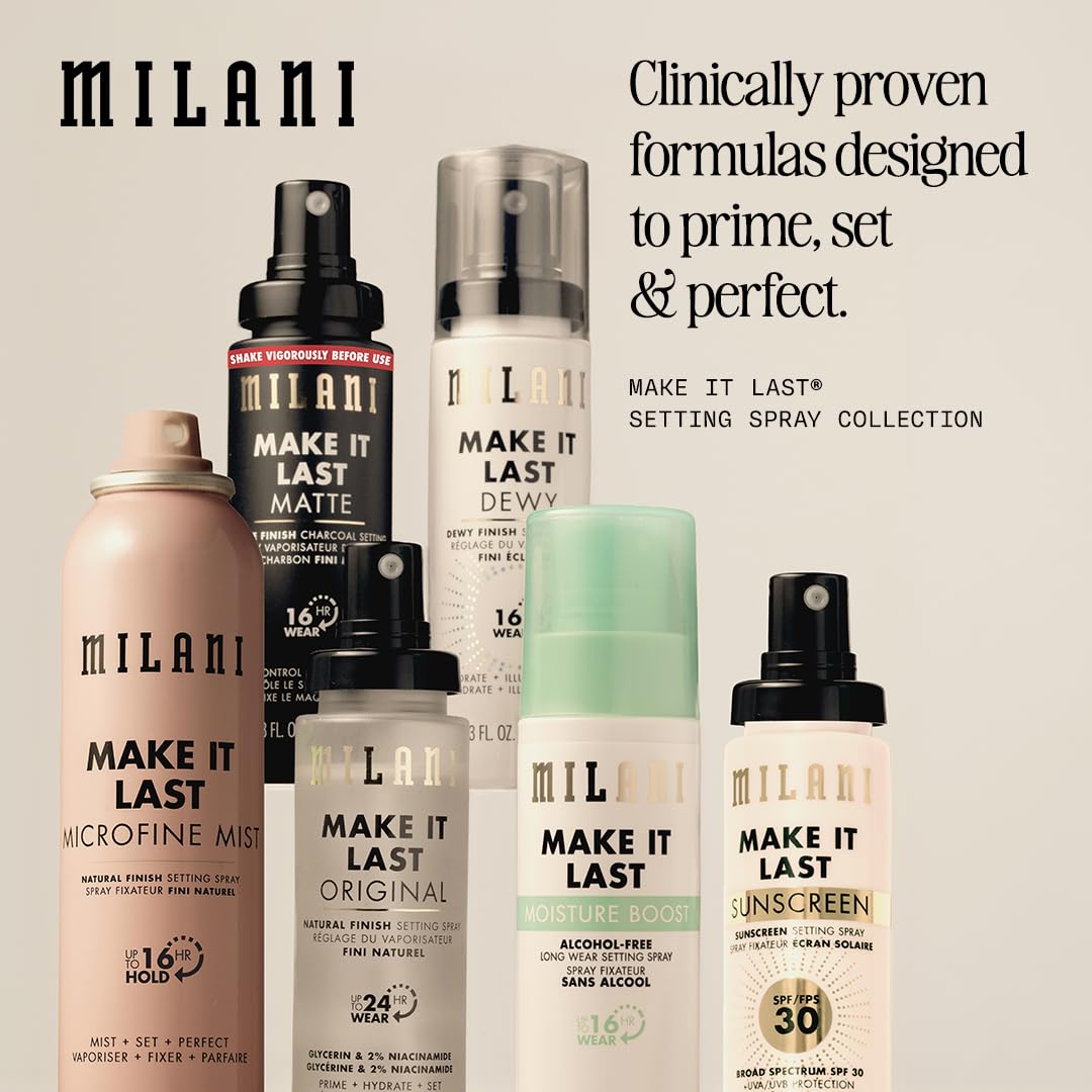Milani Make It Last Moisture Boost Makeup Setting Spray - Alcohol Free | Fragrance-Free Makeup Setting Spray For Sensitive Skin. Designed To Soothe, Hydrate & Refresh. Water-Proof, Non-Sticky - Image 9