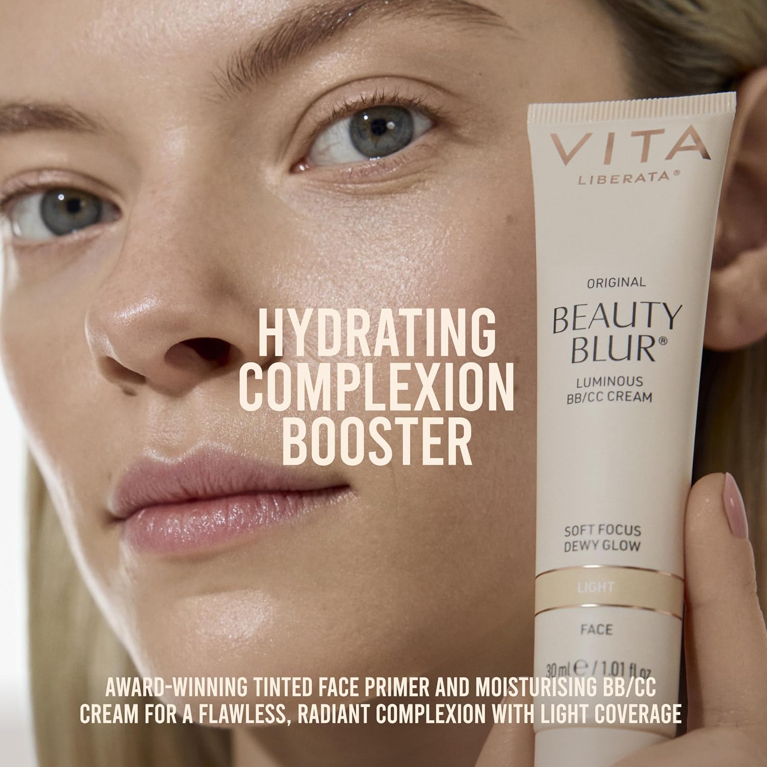 Vita Liberata Beauty Blur Face - Light, BB Cream, Hydrating Skin Finish, Radiant Glow & Flawless Complexion, 1.01 fl oz | Skin Tint + BB/CC Cream, Tinted Primer + Complexion Booster, Blurs Imperfections, Dewy Glow Finish with Hyaluronic Acid - Image 2