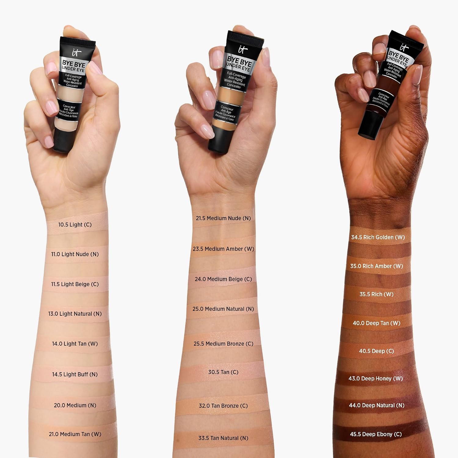 IT Cosmetics Mini Bye Bye Under Eye Anti-Aging Full Coverage Concealer | Water-resistant Eye + Face Concealer for Dark Circles, Reduce Fine Lines, Hydrating Natural Finish, For All Skin Types - Image 4
