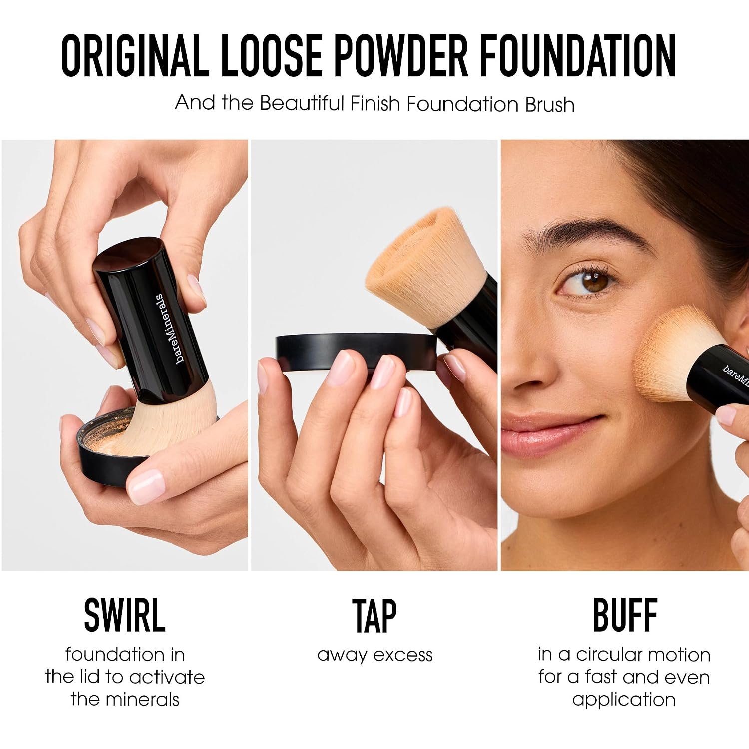 bareMinerals Original Loose Powder Foundation SPF 15 - Powder Face Makeup with Added Sun Protection - Sheer to Full Coverage Foundation - Image 9