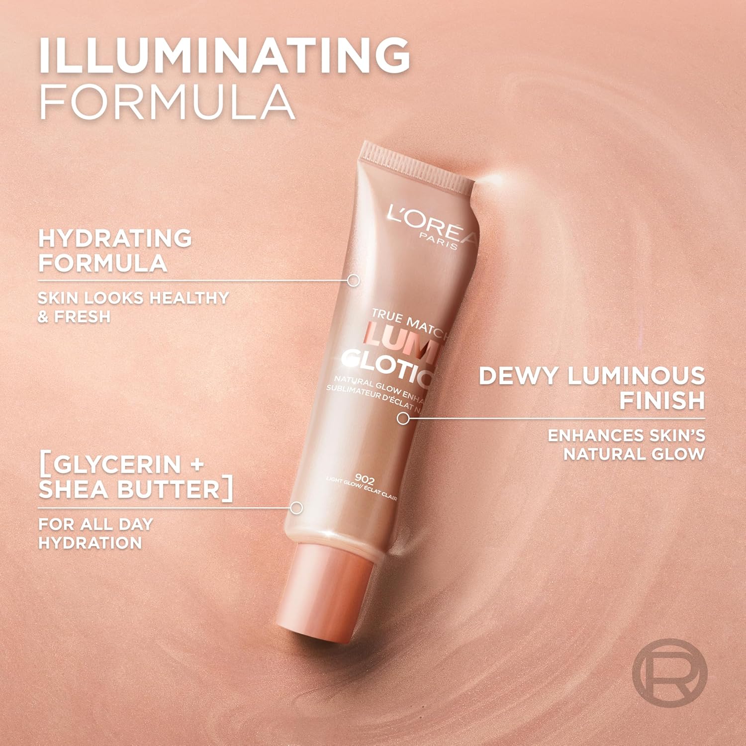 L'Oreal Paris Makeup True Match Lumi Glotion, Natural Glow Enhancer, Illuminator Highlighter, Bronzing Drops For a Sun-Kissed Glow, 903 Medium - Image 6