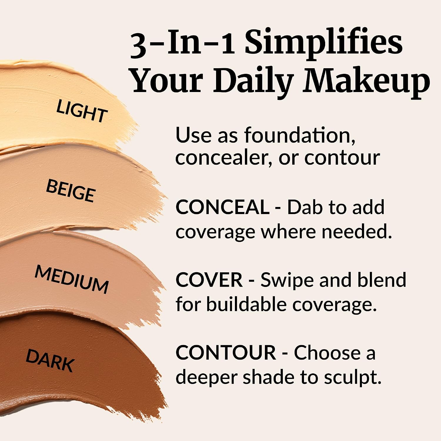Vibriance Complexion Sticks, Foundation for Mature Skin - Deep / Dark | Sheer, Buildable Coverage Face Makeup Foundation for Older Women - 3-in-1 Base, Contour, Concealer - Image 3