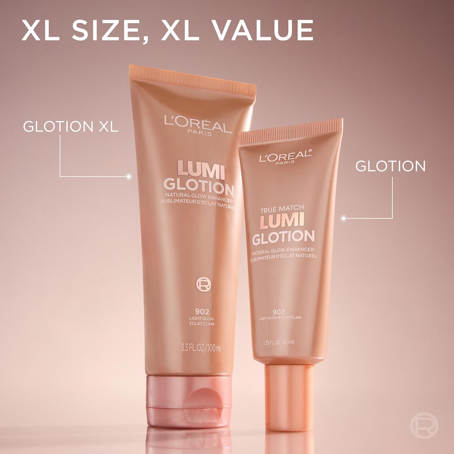 L'Oreal Paris Makeup True Match Lumi Glotion XL, Natural Glow Enhancer, Illuminator, Highlighter, Bronzing Drops For a Sun-Kissed Glow for Face and Body, 904 Deep, XL 3.04 fl oz - Image 2