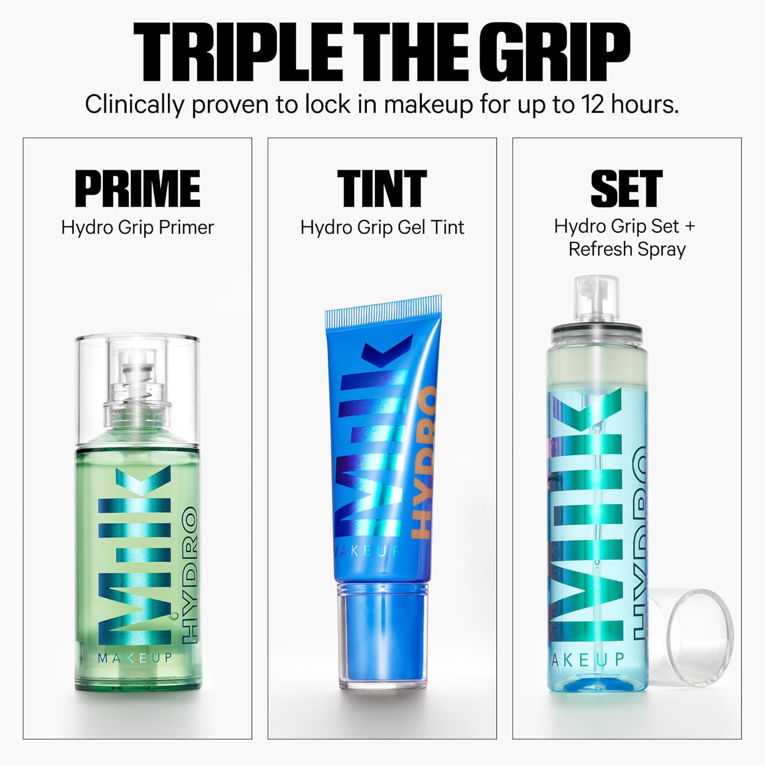 Milk Makeup Hydro Grip Set + Refresh Spray with Hyaluronic Acid – Sets Makeup + Hydrates Skin for Up to 12 Hours – Long-Lasting, Alcohol-Free Facial Mist for Dewy, Radiant Skin - Image 5