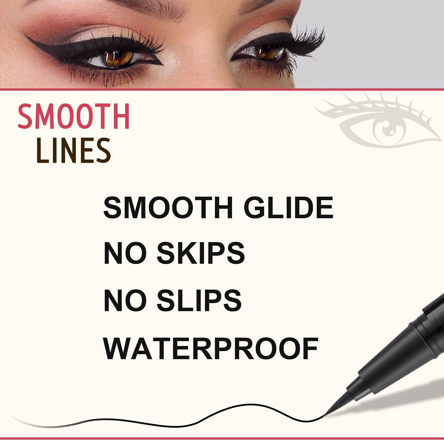 LAVONE Eyebrow Pen Kit,Waterproof Brow Pencil,Pomade,Eyeliner-Dark Brunette | 4-in-1 eyebrow makeup kit, brow brush, long-lasting,smudge-proof,waterproof, eyebrow pencils for women, natural & full brows - Image 6