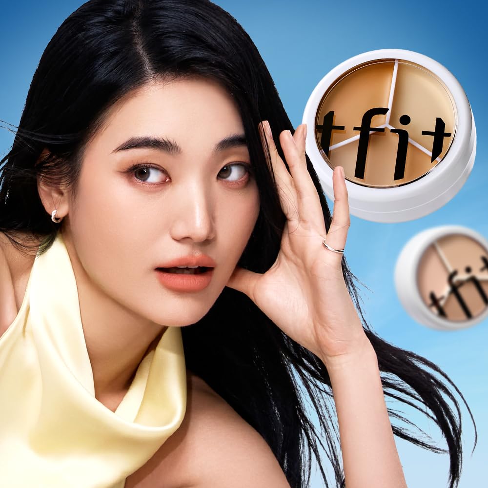 TFIT 3 Color Concealer Cream Palette Full Coverage 0.52 Ounce 04 Dark | Hides Dark Circles, Blemishes & Facial Redness; Waterproof & Sweat Resistant; All-Day 12HR Wear; Silky Non-Creasing Finish - Image 8