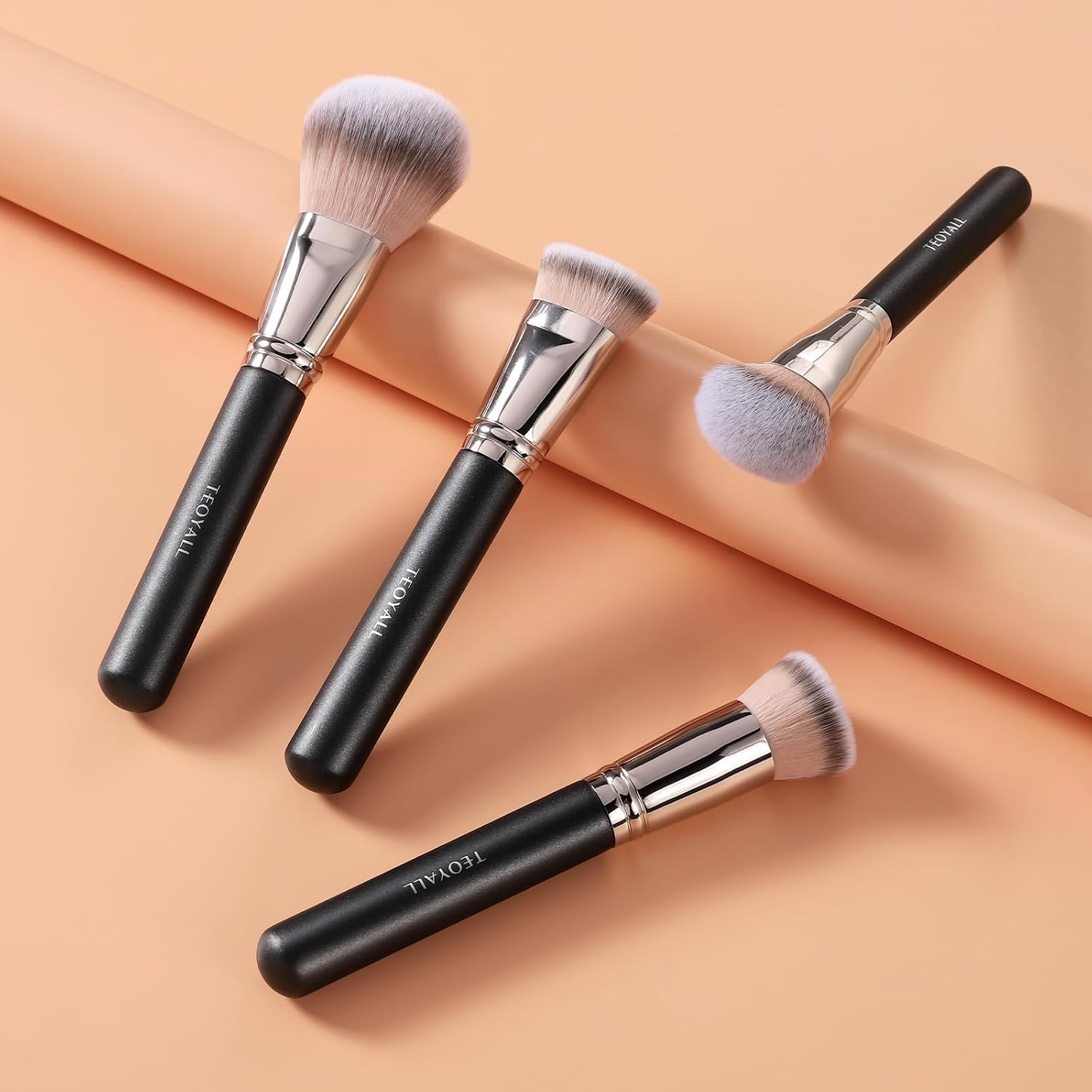 Domed Foundation Brush, Soft Dense Base Blending Stippling Brush | Applies liquid, cream, or powder seamlessly. Buffs foundation for flawless base. Blends contours with soft dense synthetic - Image 7