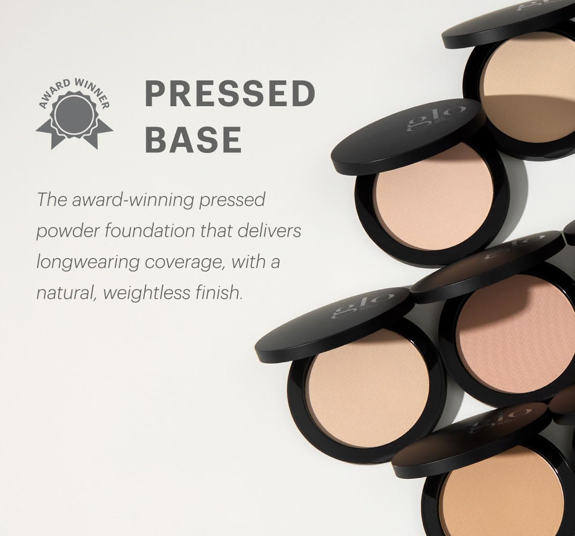 Glo Skin Beauty Pressed Base Powder Foundation, Golden Medium 0.92 oz | Buildable sheer-to-full coverage, semi-matte finish, long-wearing, best for oily skin, face powder compact, flawless look - Image 3