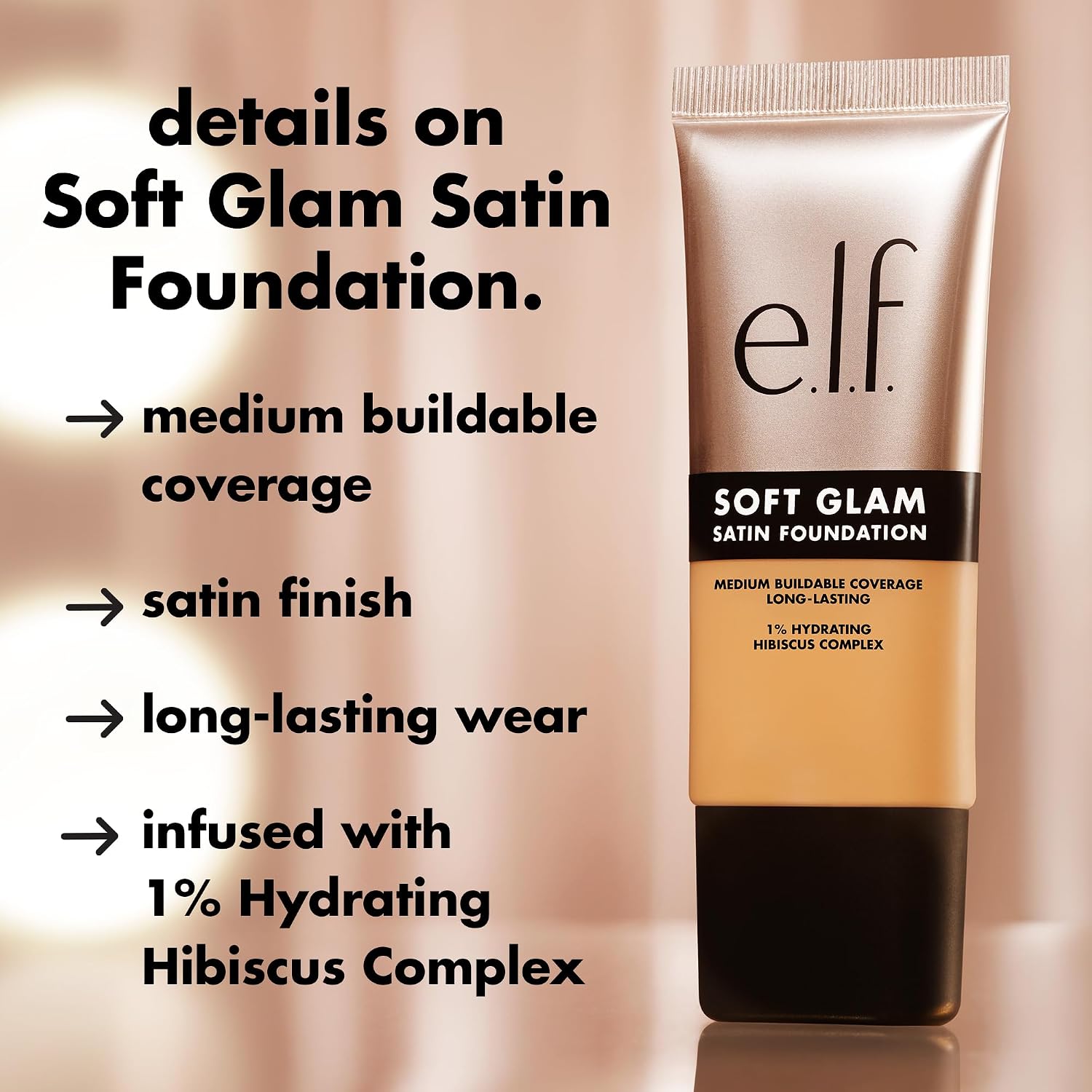 e.l.f. Soft Glam Foundation, 11 Fair Neutral | Medium Coverage, Long-Lasting & Buildable Foundation For A Smooth, Satin Finish, Vegan & Cruelty-Free - Image 4