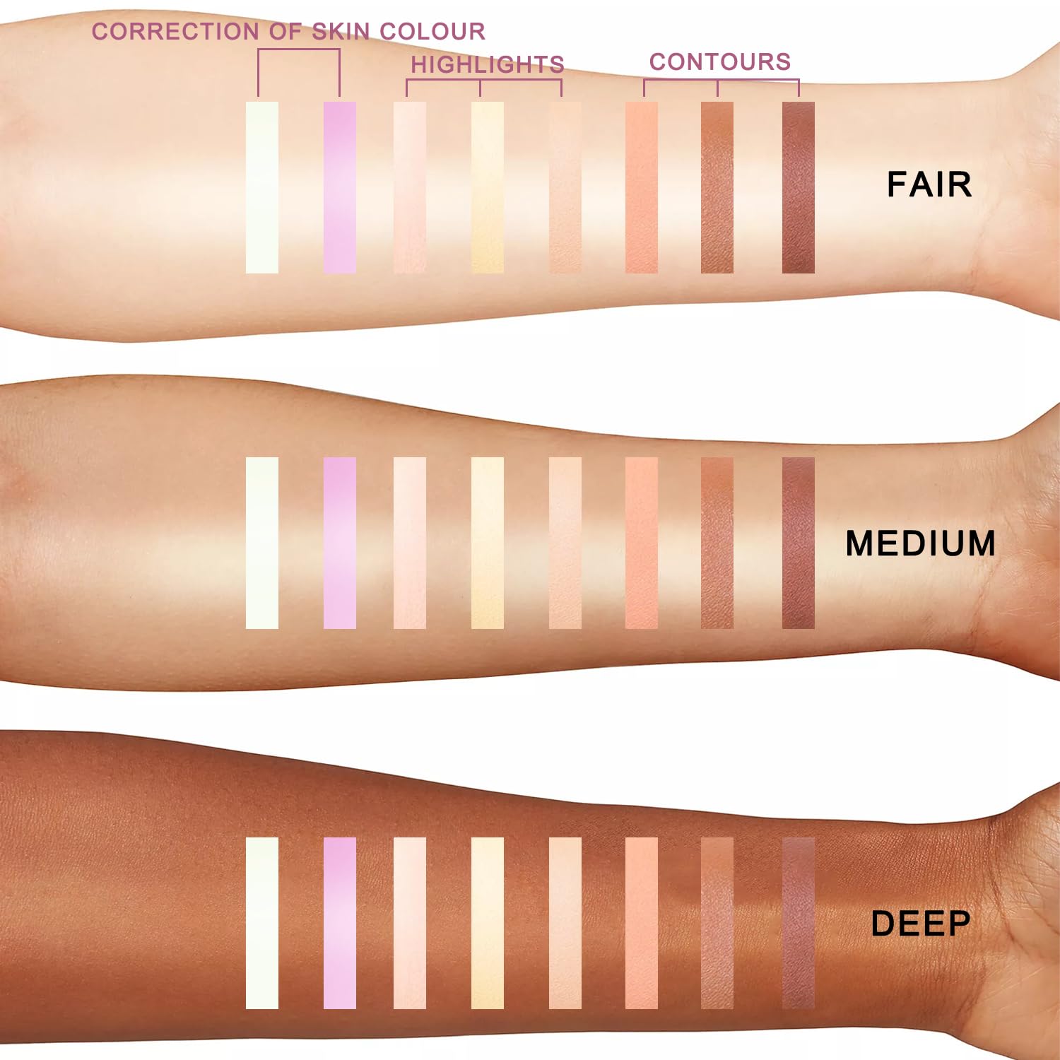 Youngfocus Cosmetics Cream Contour Highlighter Makeup Palette, Best 8 Color Blendable Bronzer Contour Kit, Vegan Cruelty Free Hypoallergenic Face Sculpting Makeup for Beginners, Fully upgraded formula - Image 5