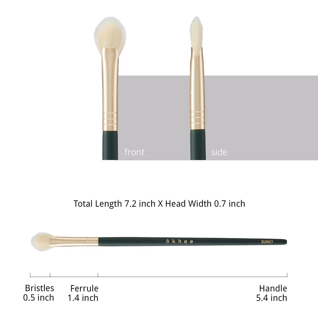SOO ADOR okhee Nose Shading Fan Brush SUN03 - Precise Contouring for Nose and Small Details | Designed by K-Pop Makeup Artist Seo Ok | Makeup Brush Contour Brush - Image 5