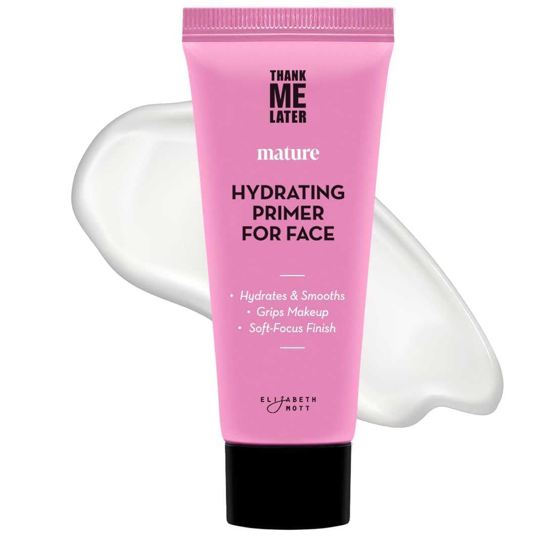 Elizabeth Mott Thank Me Later Hydrating Face Primer for Mature Skin, 30g | Face Primer for Mature Skin, Lightweight & Gripping, Hyaluronic Acid & Peptides, For Dry, Sensitive, Aging Skin