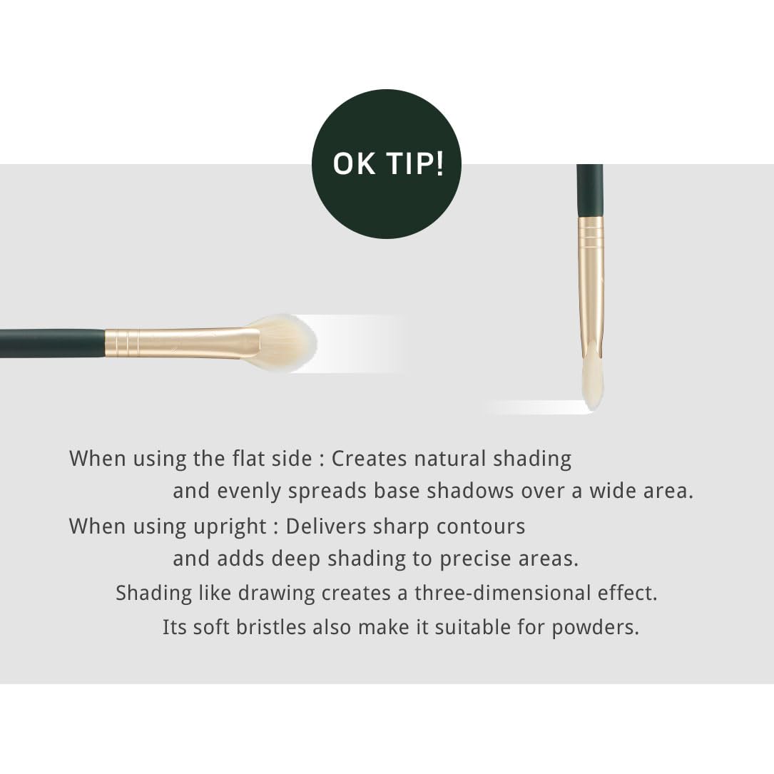 SOO ADOR okhee Nose Shading Fan Brush SUN03 - Precise Contouring for Nose and Small Details | Designed by K-Pop Makeup Artist Seo Ok | Makeup Brush Contour Brush - Image 3