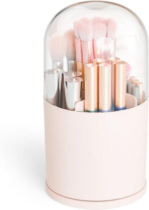Rotating Acrylic Makeup Brush Holde...