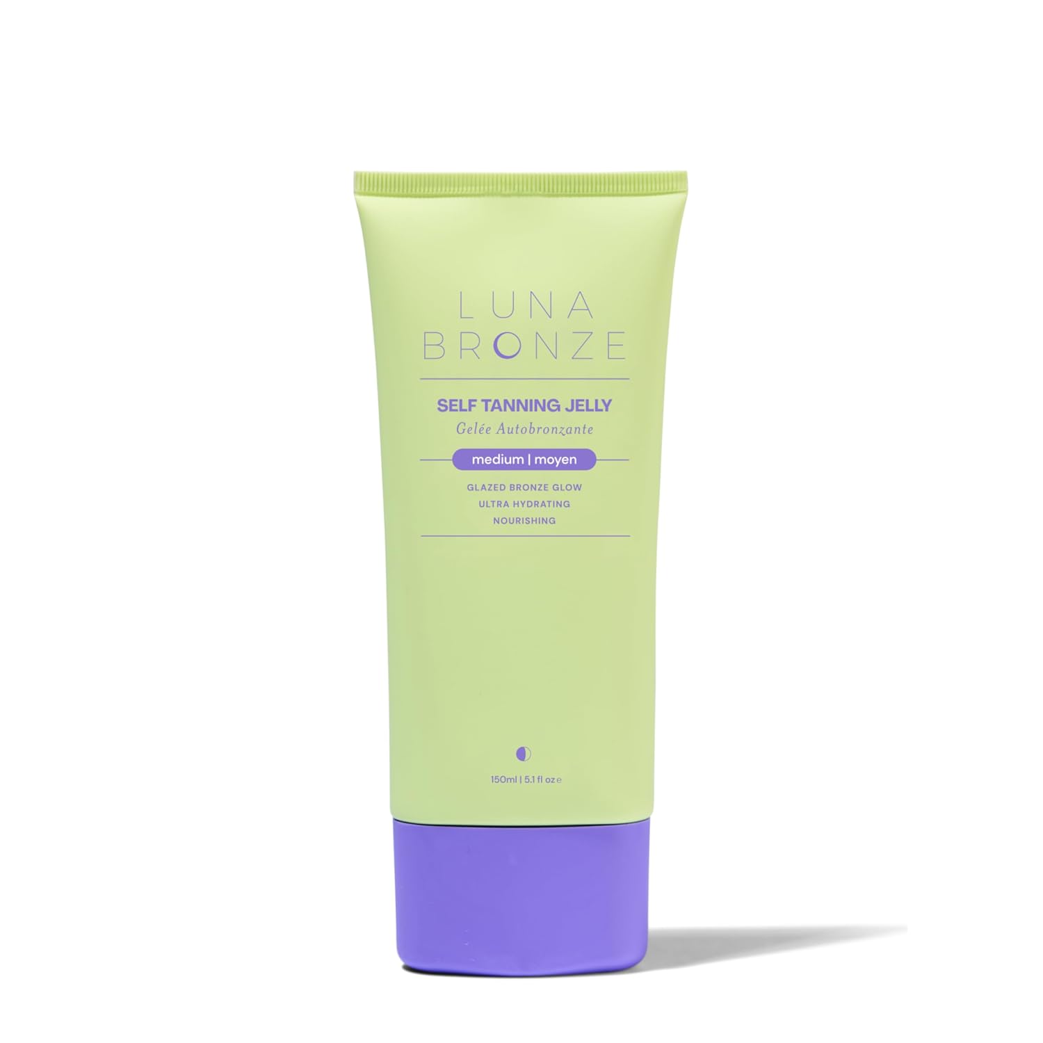 Self Tanning Jelly | Purple Self Tanner with Hyaluronic Acid and Natural DHA | Quick Dry, Non-Sticky, Streak Free | Medium to Deep Tan in 2-8 Hours, Vegan, Cruelty Free (150ml/5.1 fl. oz)