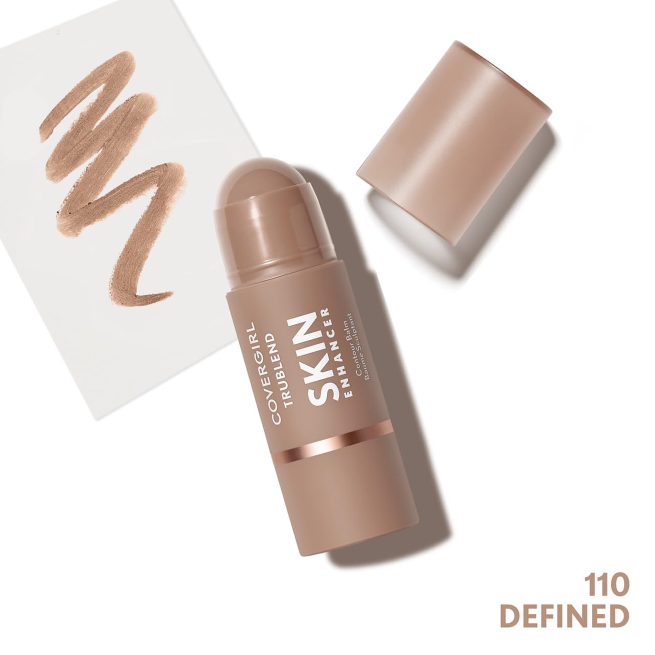 CoverGirl Trublend Skin Enhancer Contour Stick Balm, 110 Defined Contour, Vegan Formula, Easy to Use, Glides on Effortlessly, Non-Greasy, Doesn't Crease, 0.21oz - Image 2