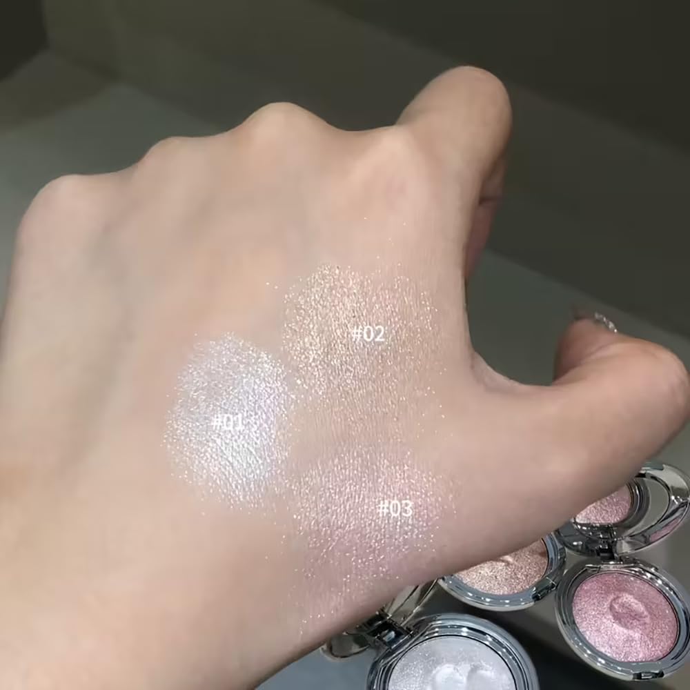 Champagne Gold Highlighter – Waterproof Metallic Glow Cream for Face & Body | Warm Sunlit Shimmer with Silky Texture | Long-Lasting Radiant Finish, Glowing Contour for Daily or Party Makeup - Image 3