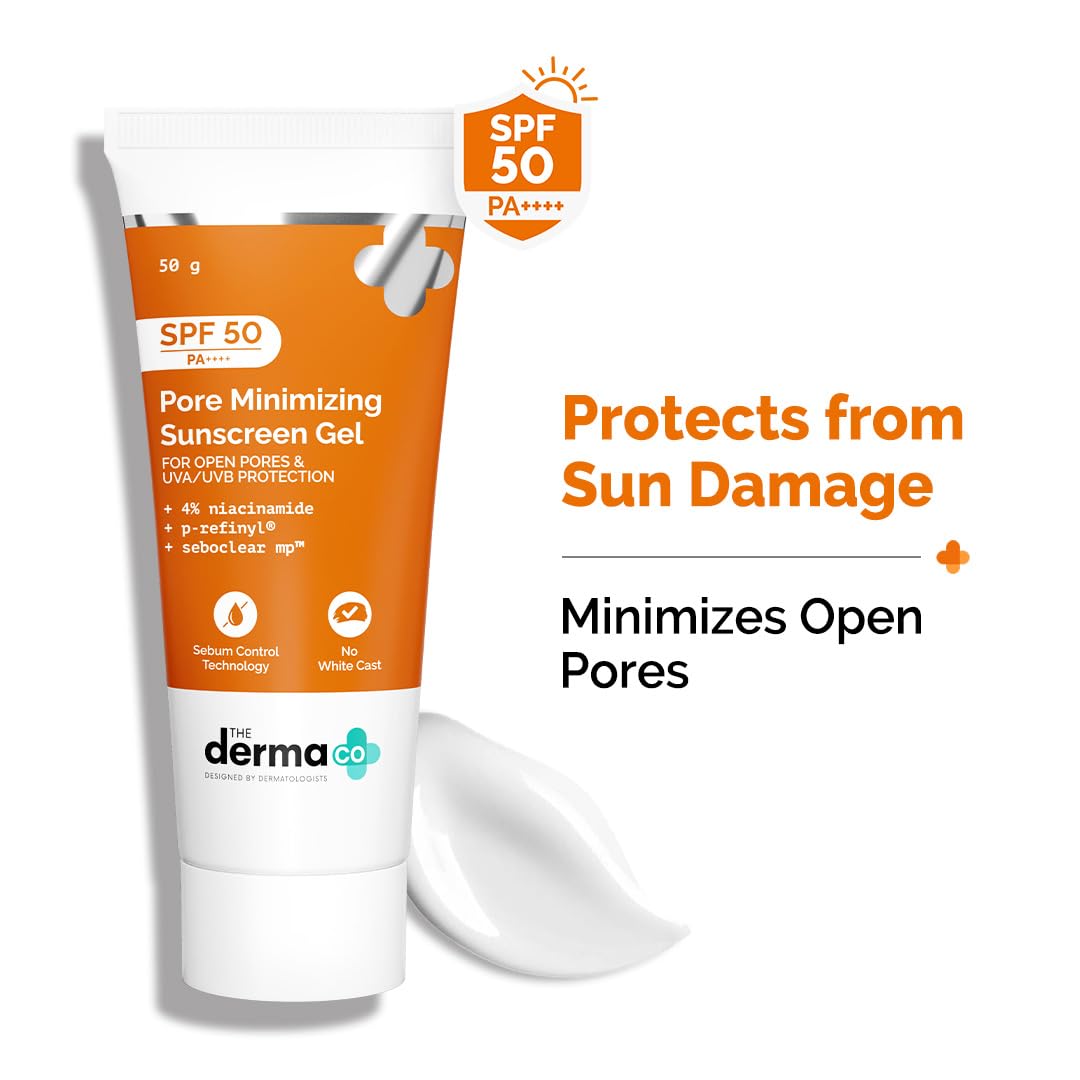 The Derma Co Pore Minimizing Priming Sunscreen with SPF 50 & PA+++ | Reduces Pore Size & Excess Oil | 2-in-1 Primer with SPF | Matte Finish with No White Cast | 1.76 Oz/50g - Image 2