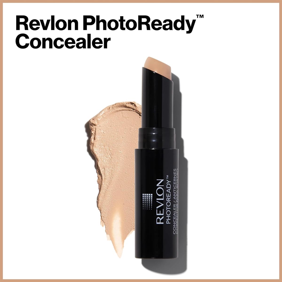 Revlon PhotoReady Concealer Stick, 003 Light Medium, 0.11 oz | Medium to full coverage concealer delivers a luminous finish, diffusing and blurring imperfections for a natural appearance. - Image 2