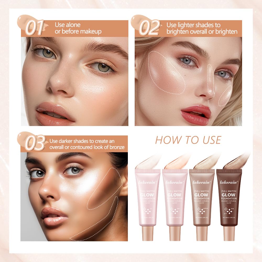 Natural Glow Illuminator Glotion - Glowing, Moisturizing, Lightweight Base, Multi-Purpose - Hydrating & Illuminating Makeup Highlighter for Radiant, Sun-Kissed Look (#1 Fair, 1.35 Fl Oz (Pack of 1)) - Image 5