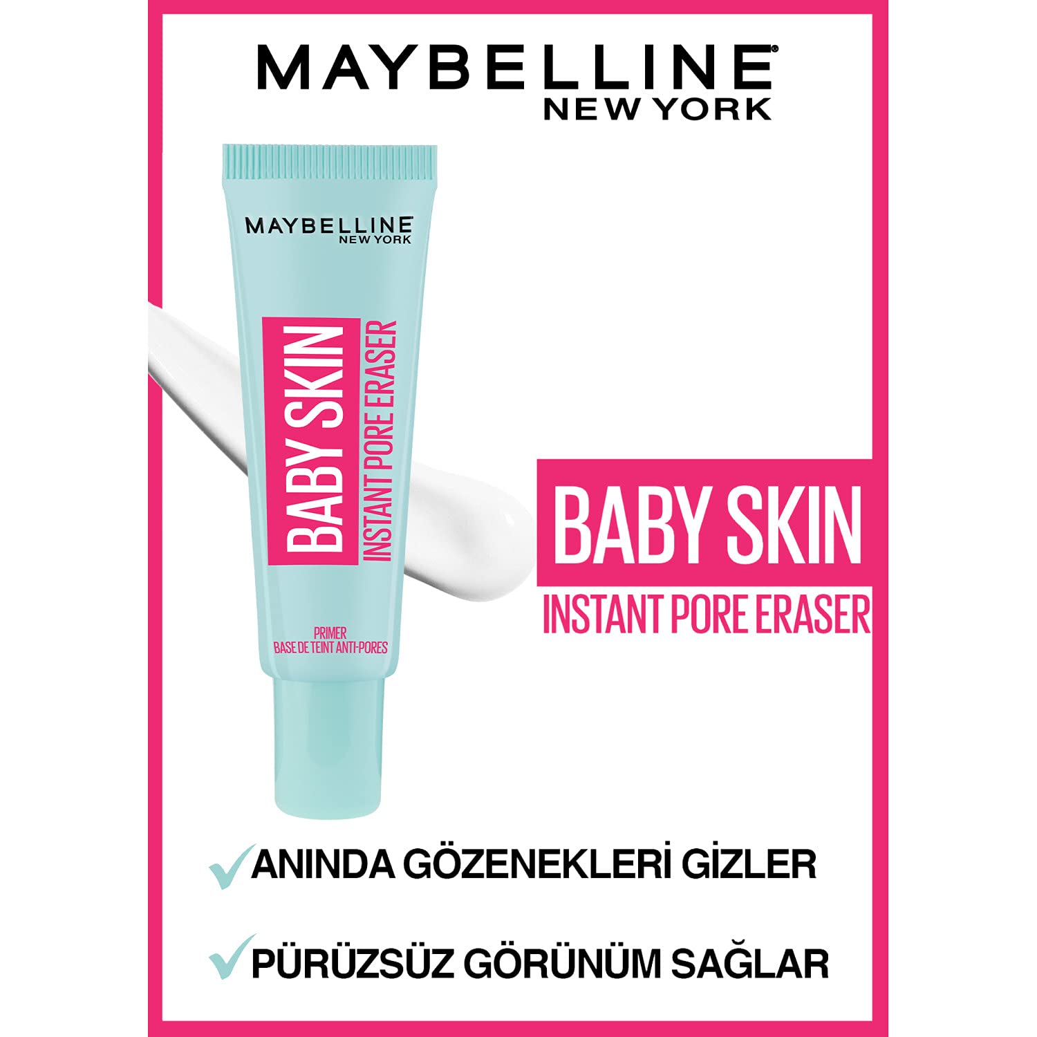 Maybelline Baby Skin Instant Pore Eraser Primer Makeup, Clear, 1 Count - Image 3