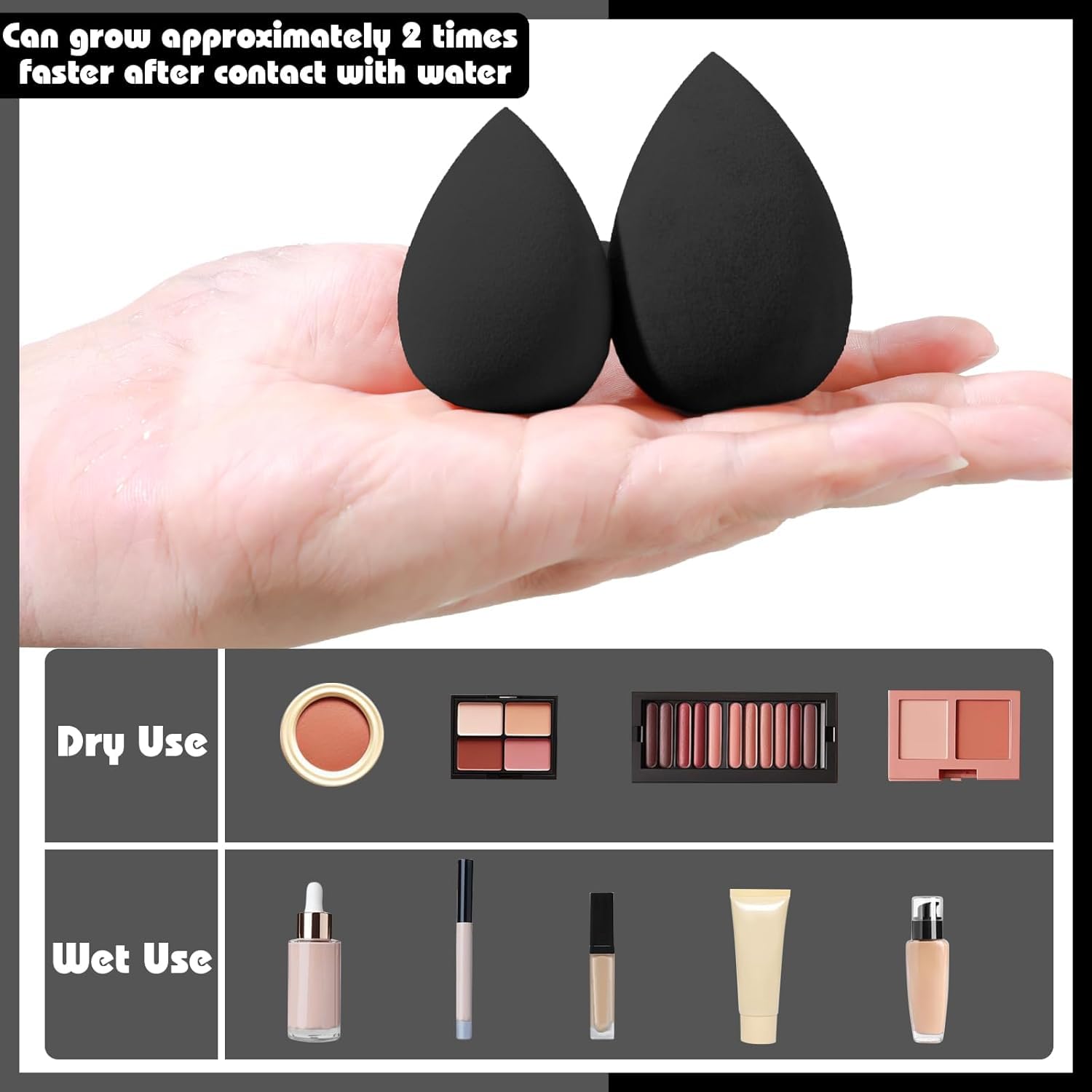 HGHDBT 36Pcs Black Makeup Brushes Set Professional Makeup Kit Multi-functional Makeup Tool Set with Facial Makeup Accessories, Foundation Makeup Brush Kit Eye and Face Make up Brushes & Tools - Image 4