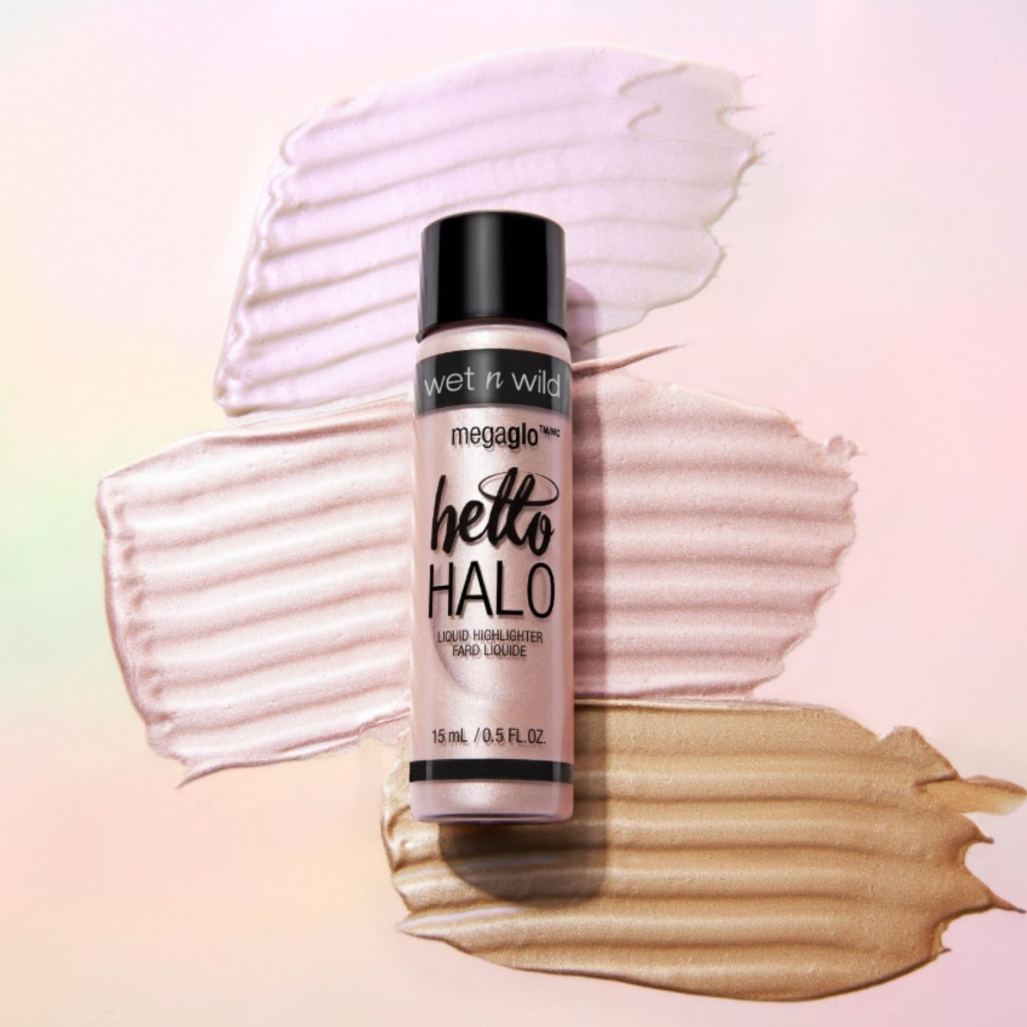wet n wild MegaGlo Hello Halo Liquid Highlighter Makeup, Shimmer, Rose Gold Halo, Goodbye - Image 3