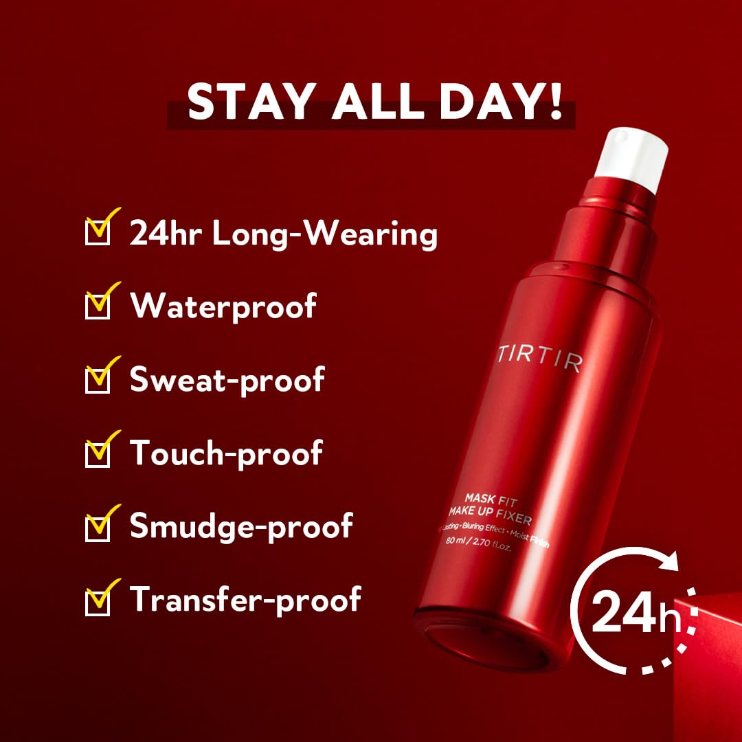 TIRTIR Mask Fit Make-up Fixer | 24H Transfer-Resistant Lightweight Non-Greasy Makeup Setting Spray 2.7 Fl Oz - Image 5