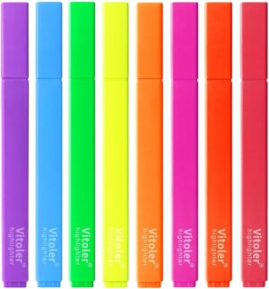 Piochoo Highlighters,8 Pack Assorte...