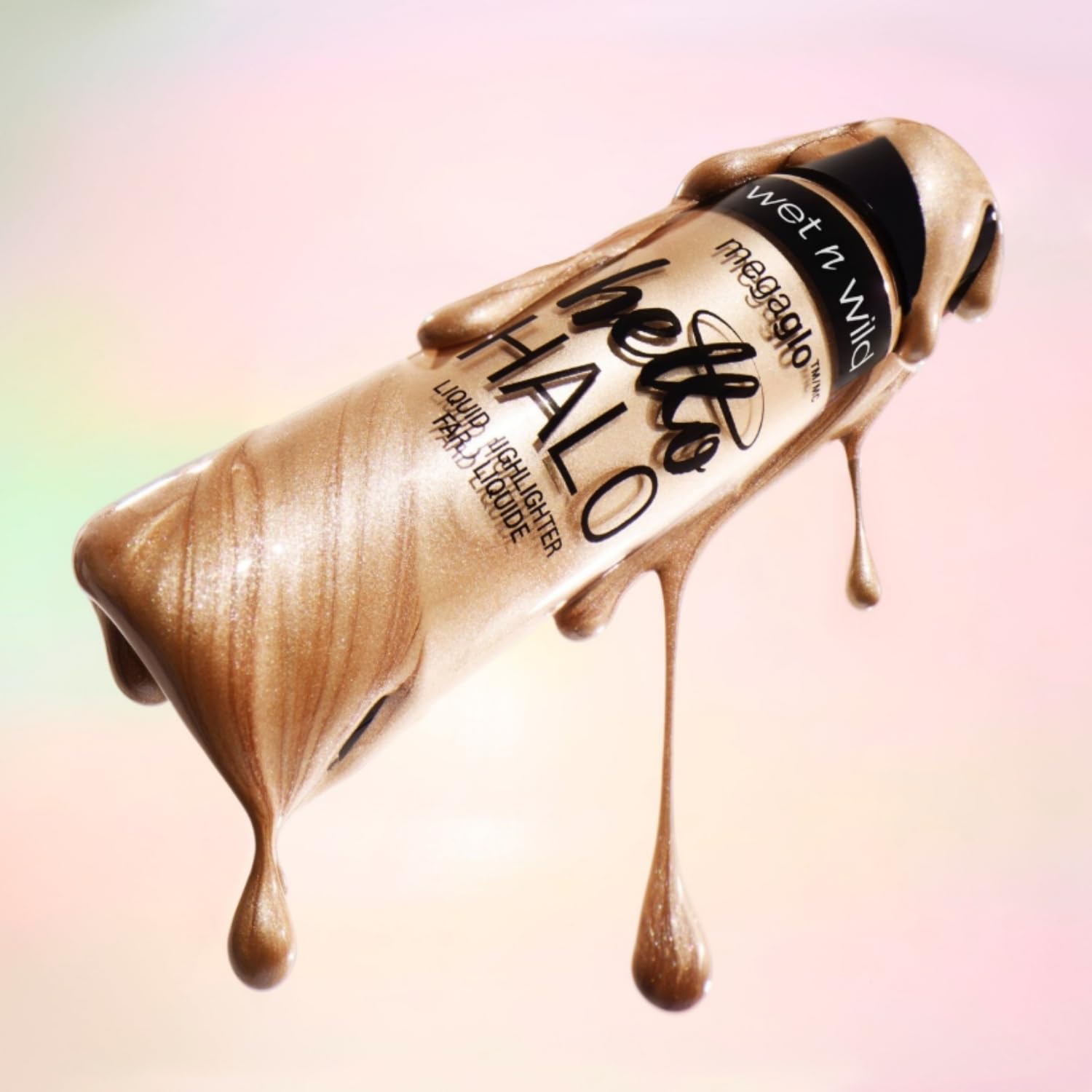 wet n wild MegaGlo Hello Halo Liquid Highlighter Makeup, Shimmer, Rose Gold Halo, Goodbye - Image 5