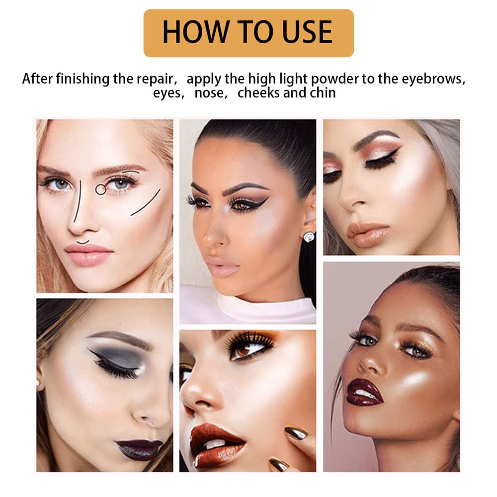 4-color highlighter makeup palette shimmer bronze contour shadow illumination highlight eyeshadow palette eyeshadow cosmetic set - Image 6