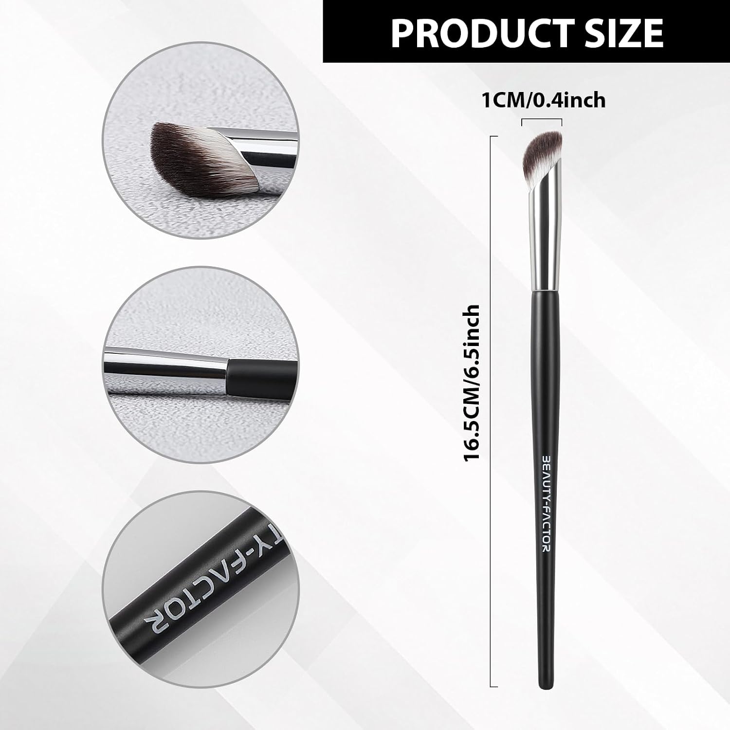 Angled Concealer Brush Under Eye, Precision Nose Shadow Contour Brush | Eyeshadow Blending | Highlight Blending | Nose Sculpting | Concealer for Blemishes, Dark Circles, Nostrils, and Imperfections - Image 2