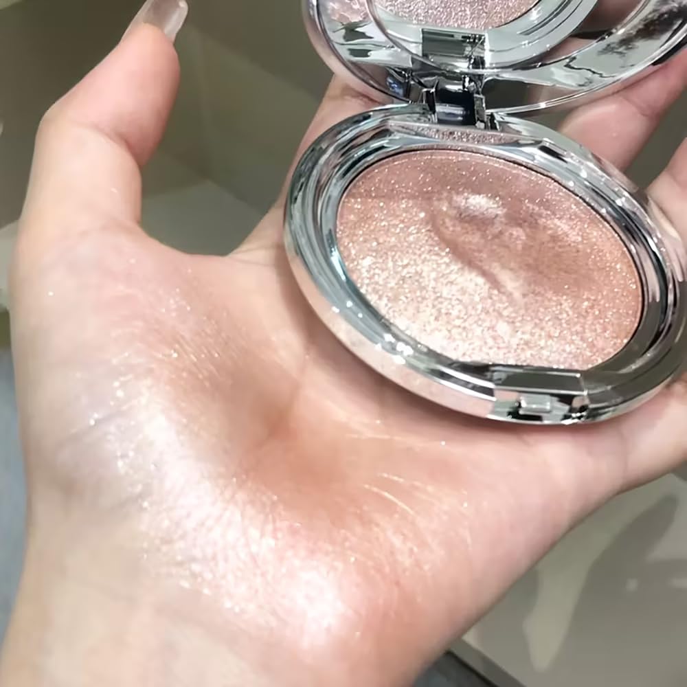 Champagne Gold Highlighter – Waterproof Metallic Glow Cream for Face & Body | Warm Sunlit Shimmer with Silky Texture | Long-Lasting Radiant Finish, Glowing Contour for Daily or Party Makeup - Image 2