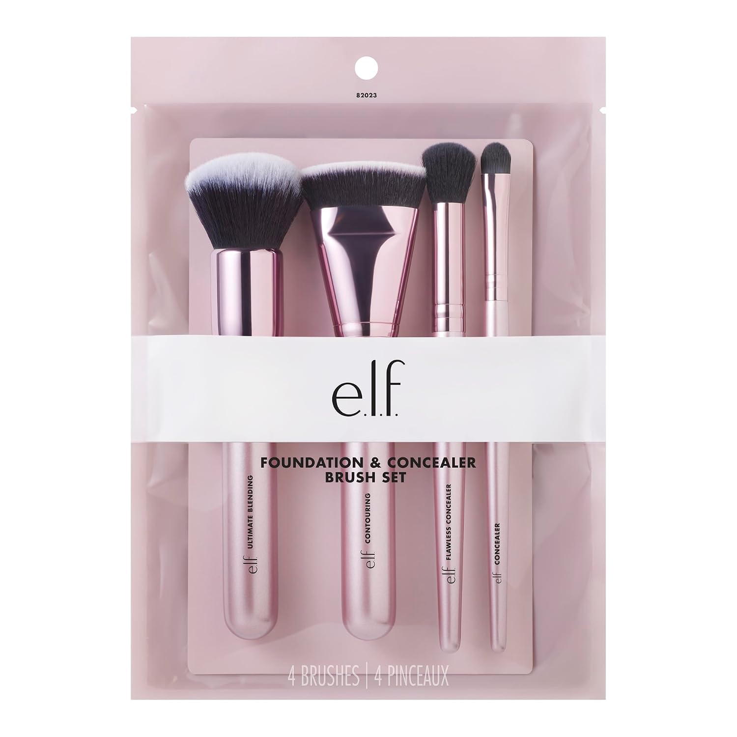 e.l.f. Complexion Perfection Brush Kit, 4-Piece Makeup Brush Set, Brushes For Foundations & Concealers, Vegan & Cruelty-Free - Image 2