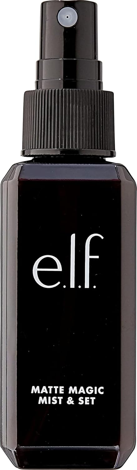 e.l.f. Matte Magic Mist & Set Makeup Setting Spray, Matte Finish & Oil Control for Lightweight Long-Lasting Wear, Vitamin B & E, 2 Fl Oz
