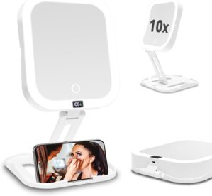 Travel Makeup Mirror with Lights 10...