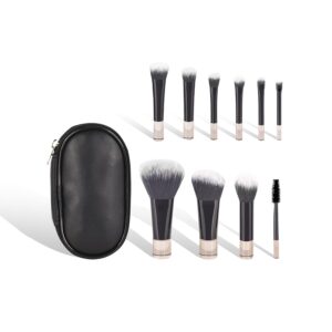 Portable 10Pcs Mini Makeup Brush Se...