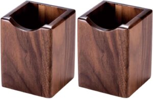 Wooden Pen Holder for Desk, 2 Pack ...