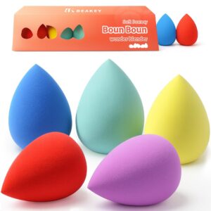 BEAKEY Makeup Sponge Set, 5 Pack Fo...