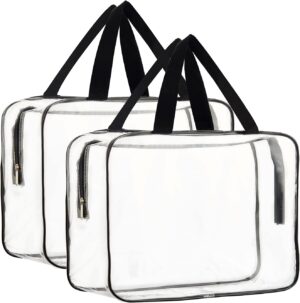 HAOGUAGUA 2-Piece Large Clear Makeu...