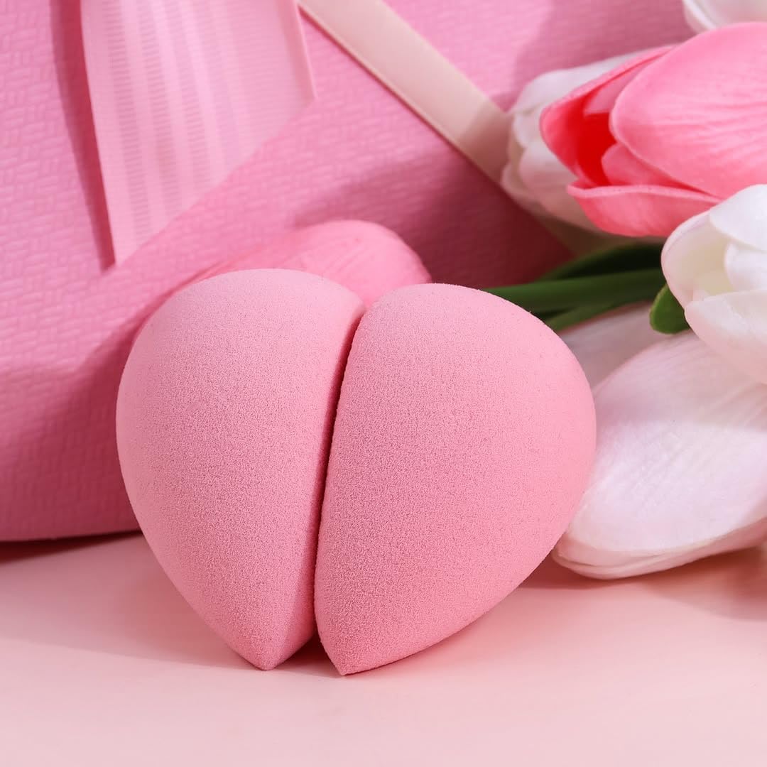 BEAKEY Makeup Sponge Set of 2, Flat Duo Patented Pink Beauty Sponges | Foundation and Powder Application, Soft Blending Blender, Large Flat Design, Latex Free, Beauty Tools for Makeup Lovers - Image 8
