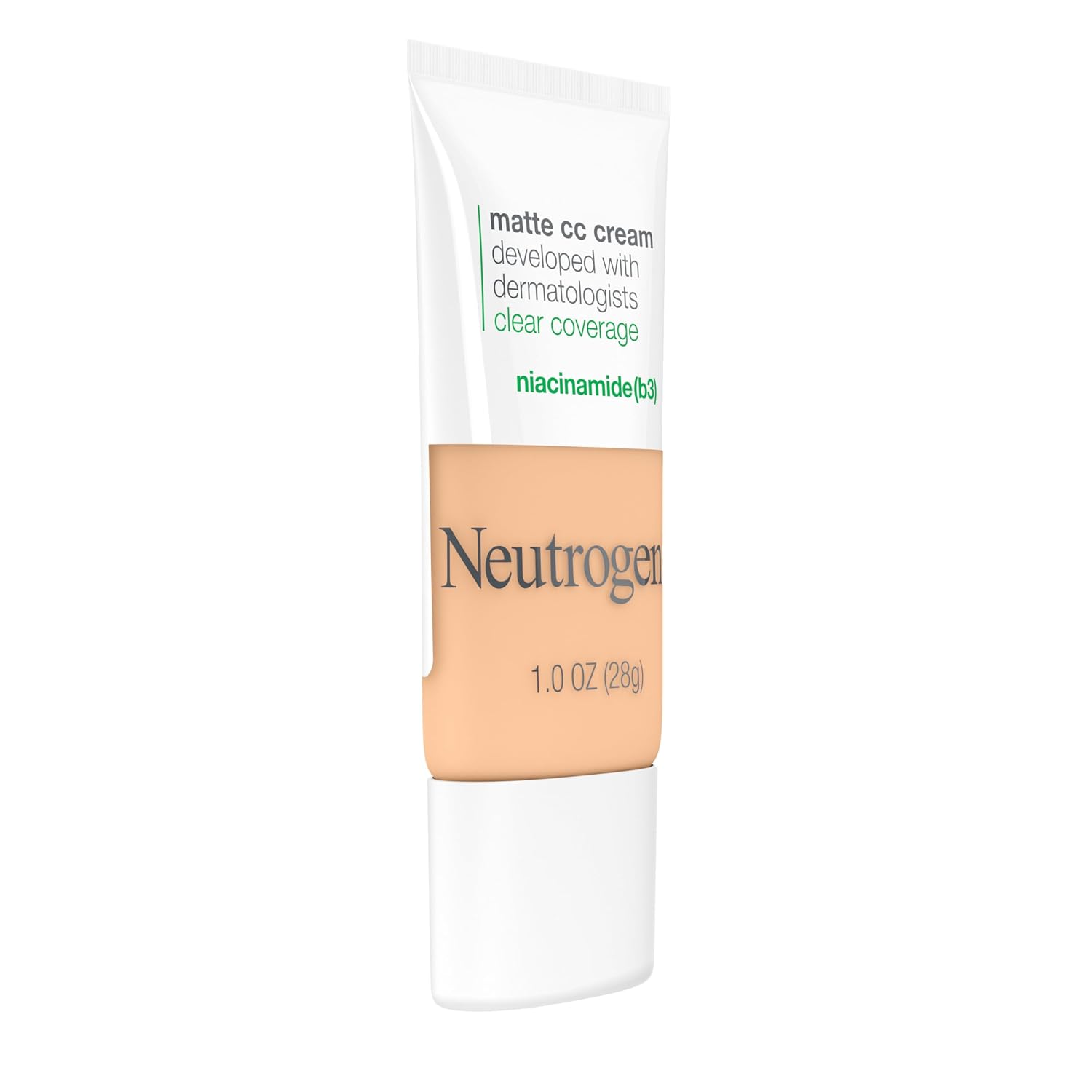 Neutrogena Clear Coverage Flawless Matte CC Cream, Porcelain, 1 oz | Full-Coverage Color Correcting Cream Face Makeup with Niacinamide (b3), Hypoallergenic, Oil Free & Fragrance Free - Image 5