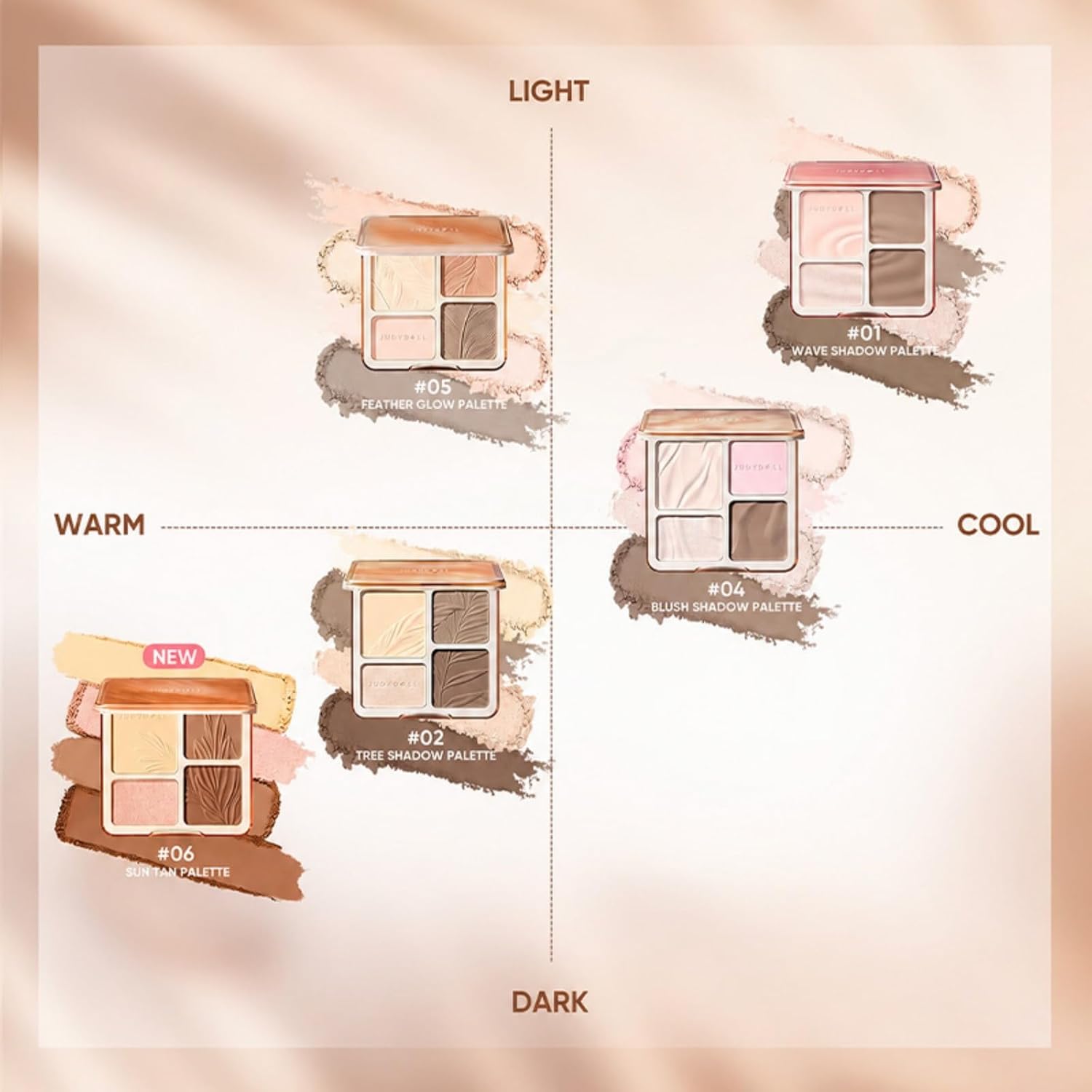 JUDYDOLL Contour Palette Highlighter Makeup Korean Makeup (01 Wave) | Multi-Use Highlight & Contour Makeup Palette, Travel Size Cool Toned Contour, Long Lasting Bronzer, Natural Matte Highlighter - Image 8