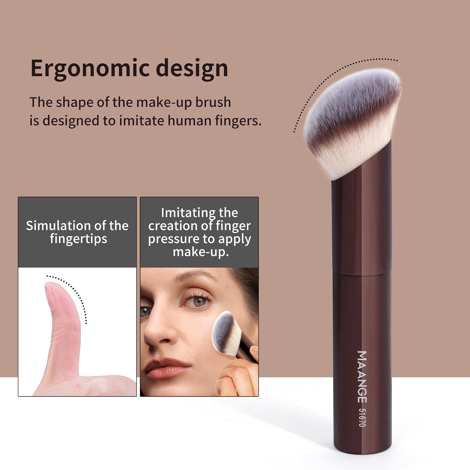 MAANGE 20 Pcs Makeup Brushes with Gift Box, Double-End Multi-functional Makeup Brushes for Blending Liquid Powder Concealer Cream Blush Buffe,CoffeeBrown - Image 3