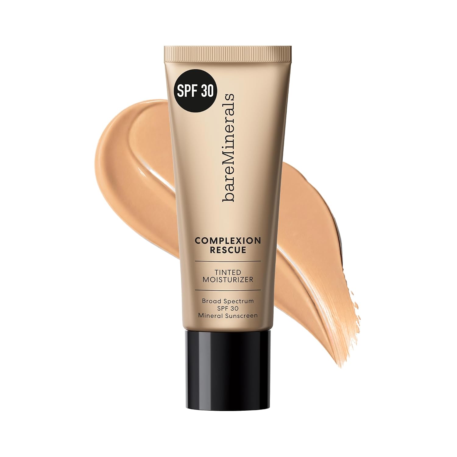 bareMinerals Complexion Rescue Tinted Moisturizer with SPF 30, Hydrating Tinted Mineral Sunscreen with Hyaluronic Acid, Sheer-to-Light Coverage, Multi-tasking, Skincare Infused Makeup