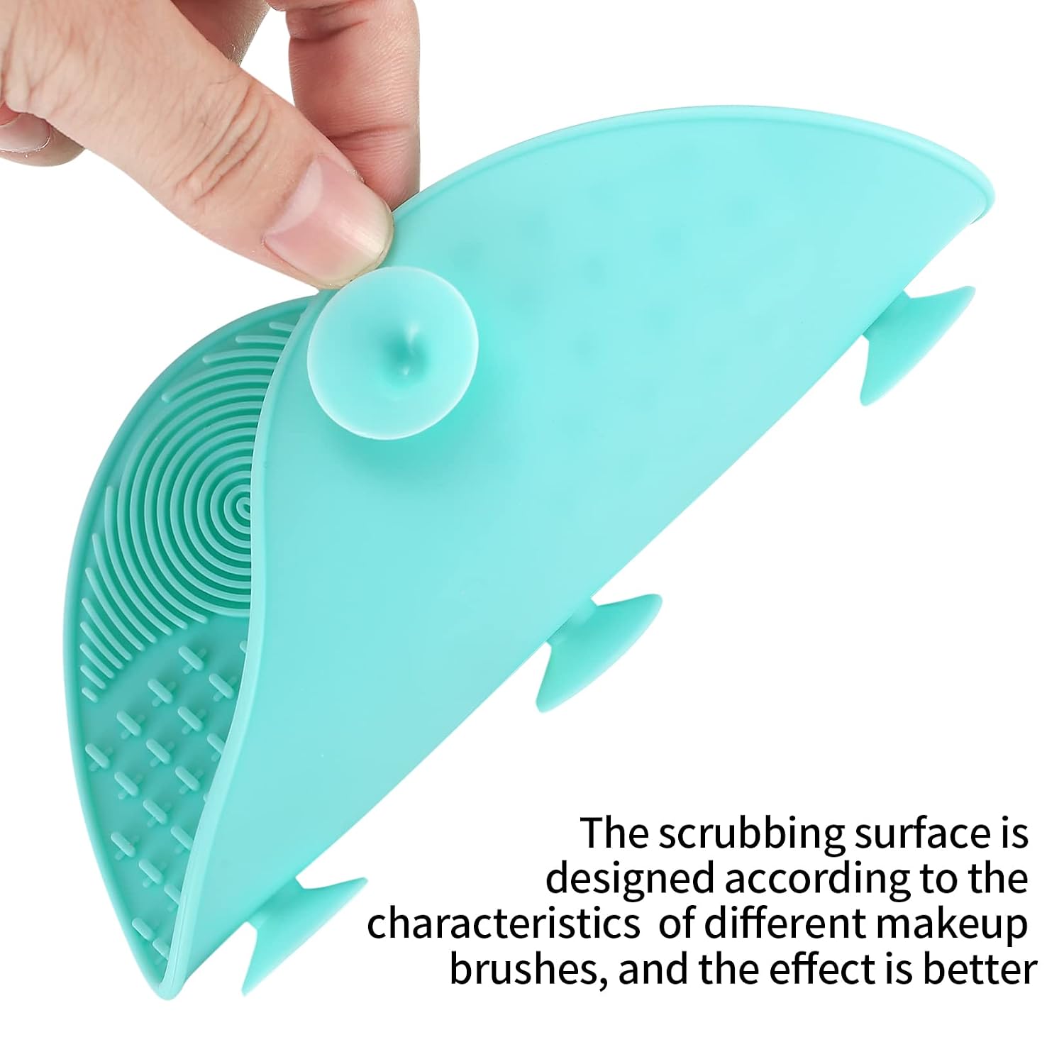 2 Pcs Silicone Make Up Brush Cleaning Mat, Makeup Brush Cleaner Mats | silicone makeup brush cleaner,Cosmetic Cleaning Pads, Portable Washing Tool with Suction Cup for Makeup Cosmetic Brushes - Image 3