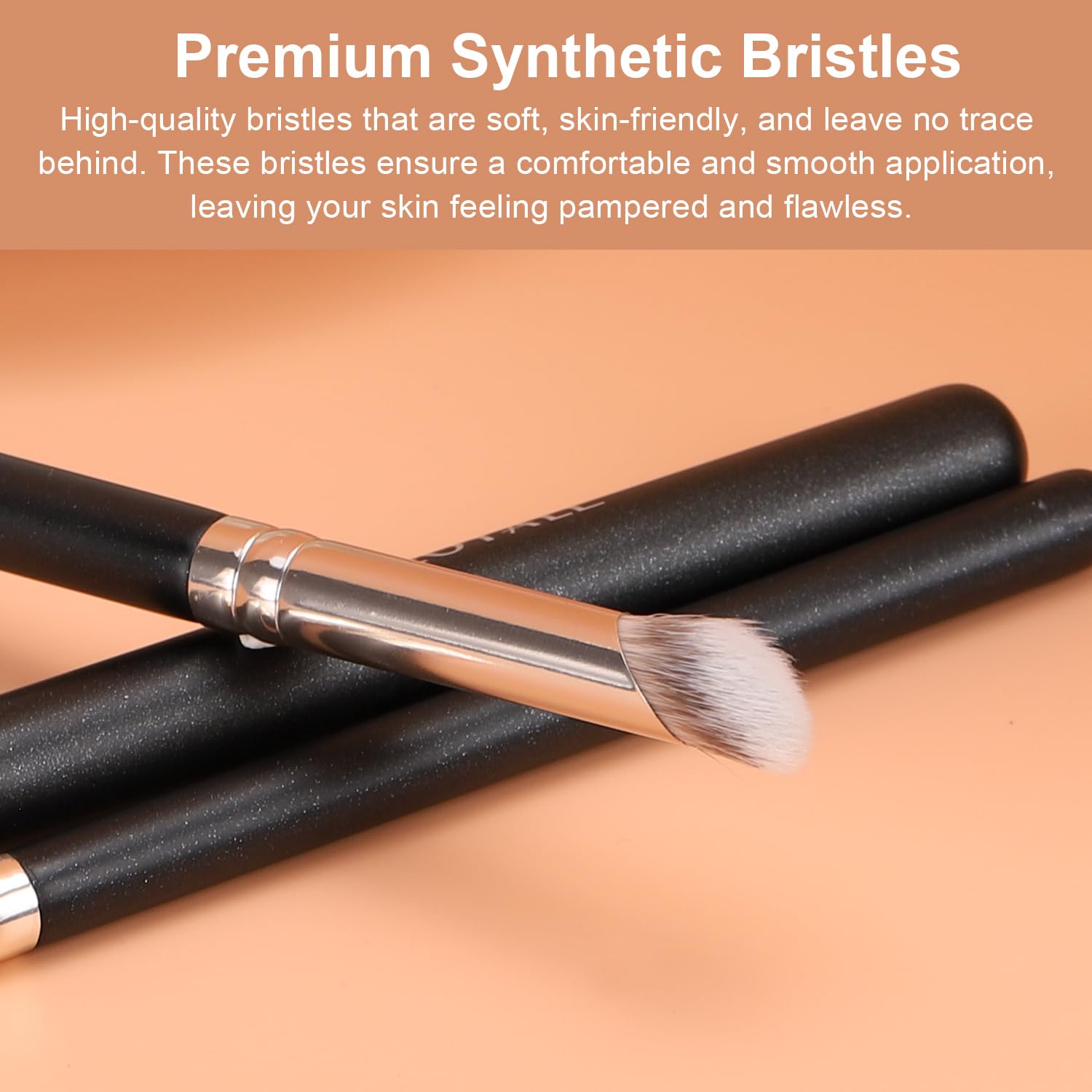 370S Under-Eye Concealer Brush, Small Angled Precision Brush | Applies corrector on dark circles. Blends concealer seamlessly. Sets eye primer smoothly. Small Multitask Brush - Image 2