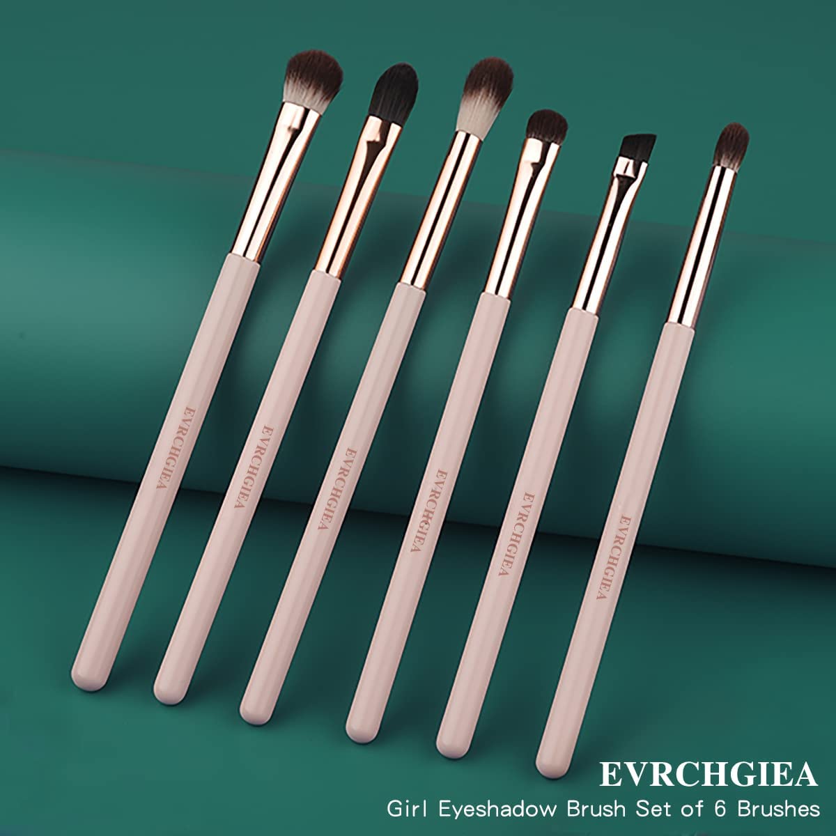 Eye Makeup Brush Set, 6 Pcs Professional Blending Eyeshadow Makeup Brushes for Concealer Eyebrows Eyeliner, Soft Hairs & Wood Handle - Image 5